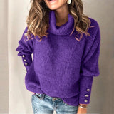 Neckline Button Sweater