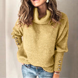 Neckline Button Sweater